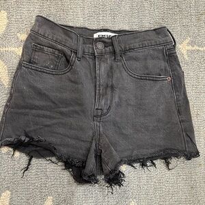 RSQ Women’s Black Denim Jean Shorts Cutoff Sz 23